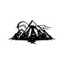 Wallity Mountain 25 Escultura de pared de metal negra